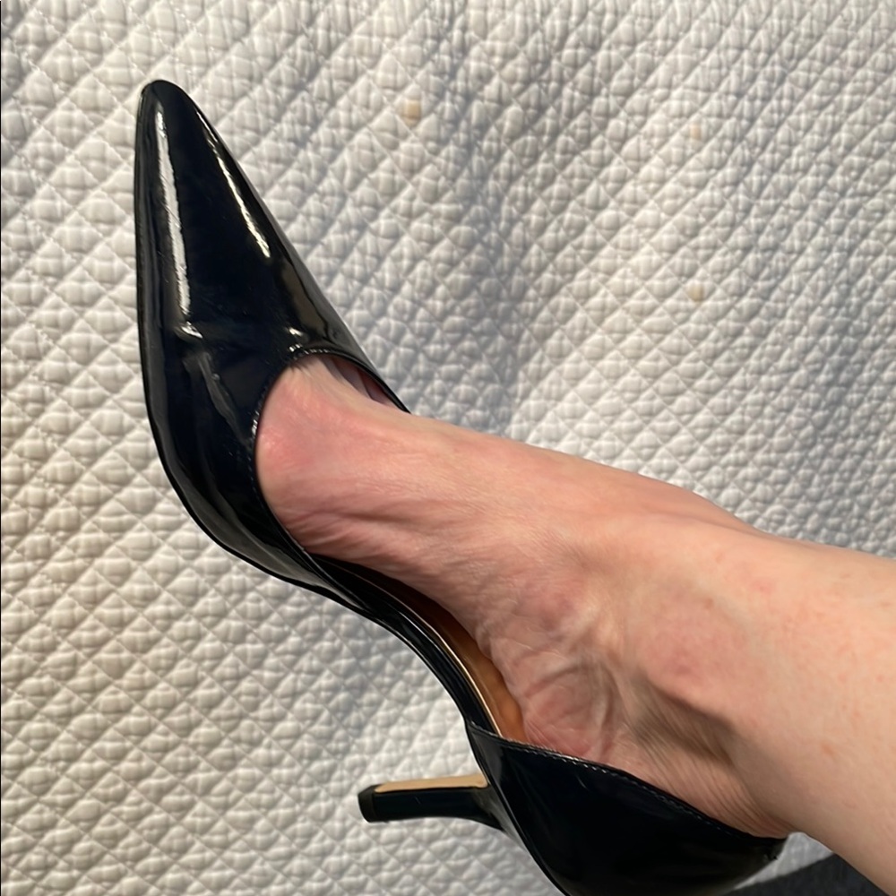 Anne Klein Women's Heels Navy Patent, excellent condition size 9